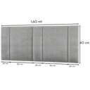 Ver imagem 3 de Cabeceira Estofada Cama Casal Queen Size Led Splend 160 Cm Linho Cinza