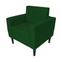 Ver imagem 2 de Poltrona Decorativa Leticia Slim Suede Verde Pés Madeira Ms Decor