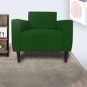 Ver imagem 3 de Poltrona Decorativa Leticia Slim Suede Verde Pés Madeira Ms Decor