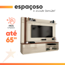 Ver imagem 5 de Estante Home Theater para Tv até 65 Polegadas 1,8m Royale Off White/naturale
