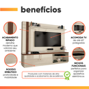 Ver imagem 4 de Estante Home Theater para Tv até 65 Polegadas 1,8m Royale Off White/naturale