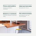 Ver imagem 5 de Kit 3 Banquetas para Balcão Flórida Prata 60cm Cozinha Gourmet Bistrô Bancada Piscina Área de Lazer