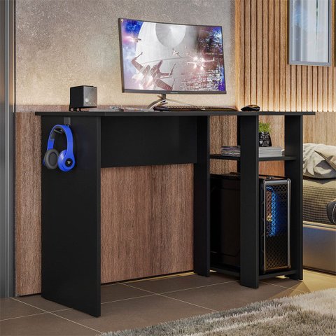 Mesa Escrivaninha Gamer Slim Peternella Móveis