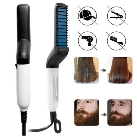 Pente Elétrico Chapinha Modelador Alisador de Barba e Cabelo