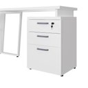 Ver imagem 6 de Mesa Escritório 1,50m Gaveteiro 3 Gavetas e Chave F5 Office Cor:branco