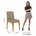 Ver imagem 4 de Kit 4 Cadeiras Estofadas Sucre Cinamomo/veludo Bege - Móveis Arapongas Cinamomo/veludo Bege