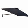 Ombrelone Guarda Sol Parede 2m Alumínio Preto Cobertura Uv:preto - 1
