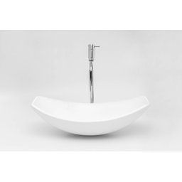 Kit Banheiro Cuba Pia Chanfrada + Torneira e Válvula Cromada:branco Matte - 4