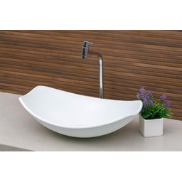 Kit Banheiro Cuba Pia Chanfrada + Torneira e Válvula Cromada:branco Matte - 1