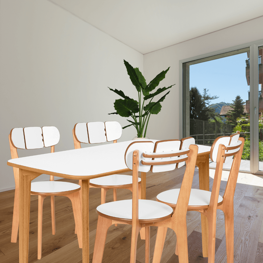 Conjunto Mesa de Jantar com 4 Cadeiras Divino Branco - 2