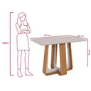 Ver imagem 3 de Conjunto Sala de Jantar Mesa Easy Pop 120x80cm Tampo Vidro/mdf com 4 Cadeiras Confort Linho Rinzai