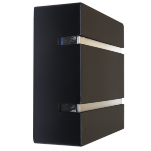 Arandela Externa Luminária de Parede Slim 2 Focos Soquete G9:preto/liso/110/220