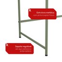 Ver imagem 5 de Mesa 2 Gavetas Espelho 110cm Sync Menta/Oasis Kappesberg