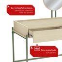 Ver imagem 7 de Mesa 2 Gavetas Espelho 110cm Sync Menta/Oasis Kappesberg
