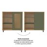 Buffet Charlotte 1 Porta Espaço para Decorações Carvalho/menta Artely Móveis - 4