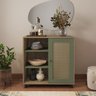 Buffet Charlotte 1 Porta Espaço para Decorações Carvalho/menta Artely Móveis - 2