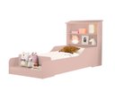 Ver imagem 1 de Mini Cama Casinha Liz Rosa Infantil Juvenil de Mdf com Prateleiras e Proteção Lateral