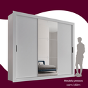 Ver imagem 7 de Guarda Roupa Casal MDF com Espelho 3 Portas de Correr Gênesis Espresso Móveis