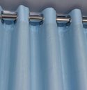 Ver imagem 1 de Cortina no Tecido Voil Azul Bebê com Forro Cetim Azul - 1,35l X 1,20a