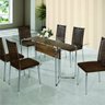Conjunto Sala de Jantar com Mesa Kenia e 6 Cadeiras Mayara Aço Nobre - 1