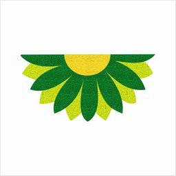 Tapete Capacho para Porta Flor Verde. - 2