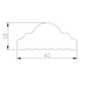 Boiserie Rodameio 4 Metros X 4cm Branco Poliestireno - 4