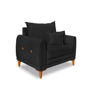 Poltrona Logan Boucle Preto - Lucadi Home