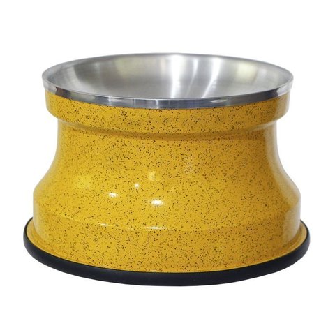Comedouro Alto Gatos Alumínio Gastrobel - Amarelo Pigmentado