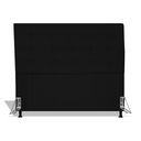 Ver imagem 1 de Cabeceira Estofada Rubi 140 cm Para Cama Box Quarto Casal MV Estofados Suede Preto