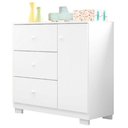 Ver imagem 7 de Cômoda Infantil com Guarda Roupa 3 Portas Duda Branco Brilho - Phoenix Baby
