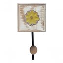 Ver imagem 4 de Kit para Banheiro com 2 Porta Papel Higiênico e 2 Toalheiros Rustico Flor Branca Cor Amarelo