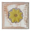 Ver imagem 3 de Kit para Banheiro com 2 Porta Papel Higiênico e 2 Toalheiros Rustico Flor Branca Cor Amarelo