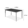 Conjunto com Mesa Tampo de Vidro Thais e 4 Cadeiras Sofia Aço Nobre - 4