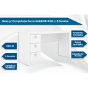 Ver imagem 2 de Mesa de Computador Solteiro ME4102 c/ 3 Gavetas Nogal - Tecno Mobili