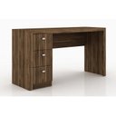 Ver imagem 1 de Mesa de Computador Solteiro ME4102 c/ 3 Gavetas Nogal - Tecno Mobili