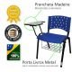Ver imagem 4 de Cadeira Universitária Plástica Verde com Porta Livros 10 Unidades - Ultra Móveis