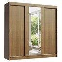 Ver imagem 3 de Guarda-roupa Casal Madesa Reno 3 Portas de Correr com Espelho