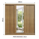 Ver imagem 4 de Guarda-roupa Casal Madesa Reno 3 Portas de Correr com Espelho