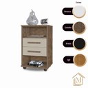 Ver imagem 5 de Kit 2 Mesas de Cabeceira Cielo Cor:canela Off White - Mesinha de Quarto - Mizza Decor