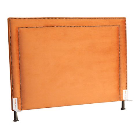 Cabeceira Cama Box Casal 140cm Viviane Veludo Quarto - Estopar Viviane Casal Veludo Veludo Terra Cot