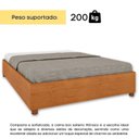 Ver imagem 7 de Conjunto Cama Casal Queen Monaco com 2 Mesas de Cabeceira Luna 1 Gaveta MDF Espresso Móveis Marrom/C
