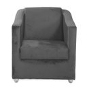 Ver imagem 2 de Kit 2 Poltronas Decorativas Lucy Suede Cinza MV Estofados