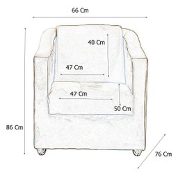 Kit 2 Poltronas Decorativas Lucy Suede Cinza MV Estofados - 4