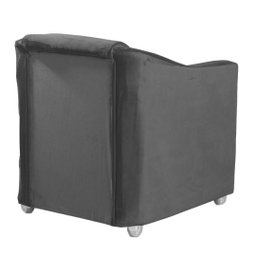 Kit 2 Poltronas Decorativas Lucy Suede Cinza MV Estofados - 5