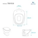 Ver imagem 3 de Assento Sanitário Laqueado Soft Close Venice Branco para Vaso Belize