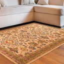 Ver imagem 1 de Tapete Sala Quarto Funcional Medalhão 1,50 X 2,00 Bege-72