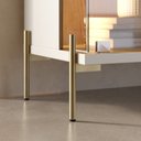 Ver imagem 7 de Buffet Aparador 180cm Led com 4 Portas e 1 Prateleira em Vidro Pés em Metal Sena