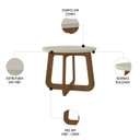 Ver imagem 3 de Mesa Centro Redonda 65cm para Sala Mdf Rexxar Cedro/off A09 - Mpozenato
