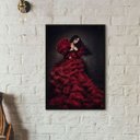 Ver imagem 1 de Quadro Umbanda Pomba Gira Sete Saias 45x34cm - com Vidro:madeira Preta