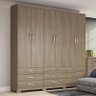 Guarda Roupa Casal Noruega 6 Portas Rústico - Móveis Henn - 2